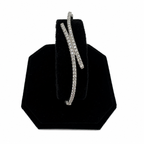 18K White Gold 1.13ct Diamond Bangle Bracelet IITJ