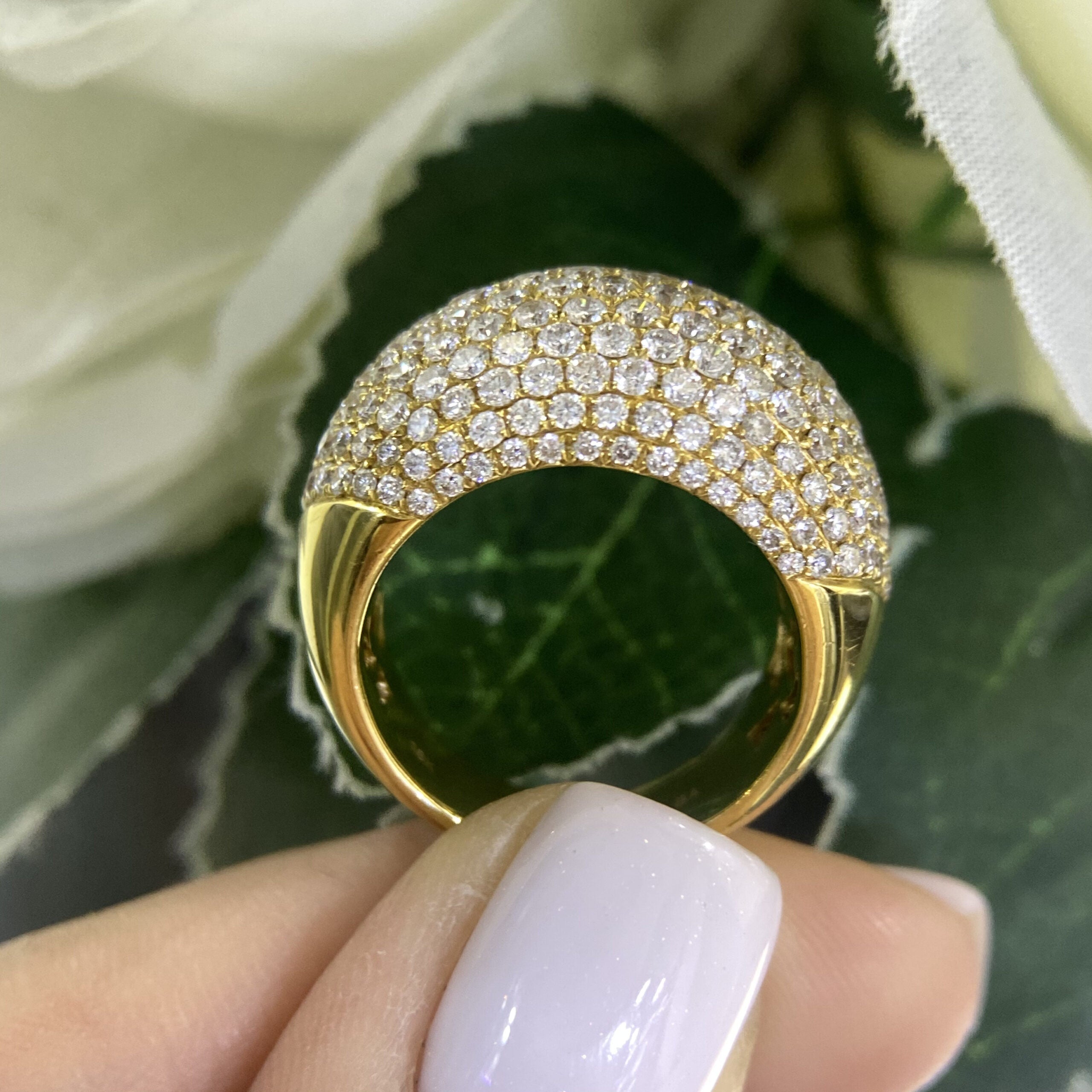 18K Yellow Gold Diamond Ring – 3.43CT SI Clarity | R11499-1