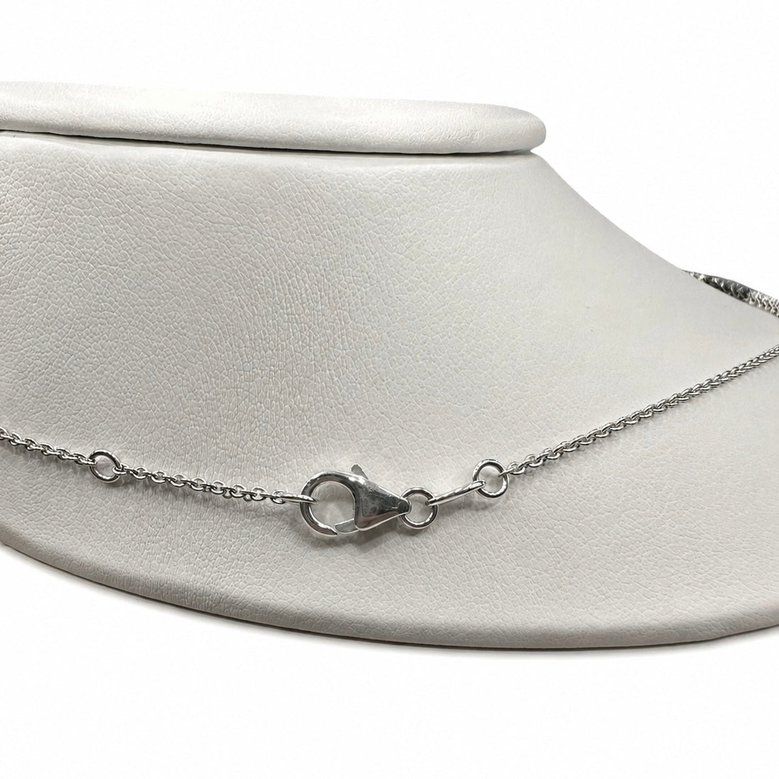 18K White Gold Black & White Diamond Station Necklace – 1.35ct Diamonds DN0075 ITGJ