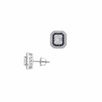 14K White Gold Diamond & Sapphire Earrings SDER037 AZJ