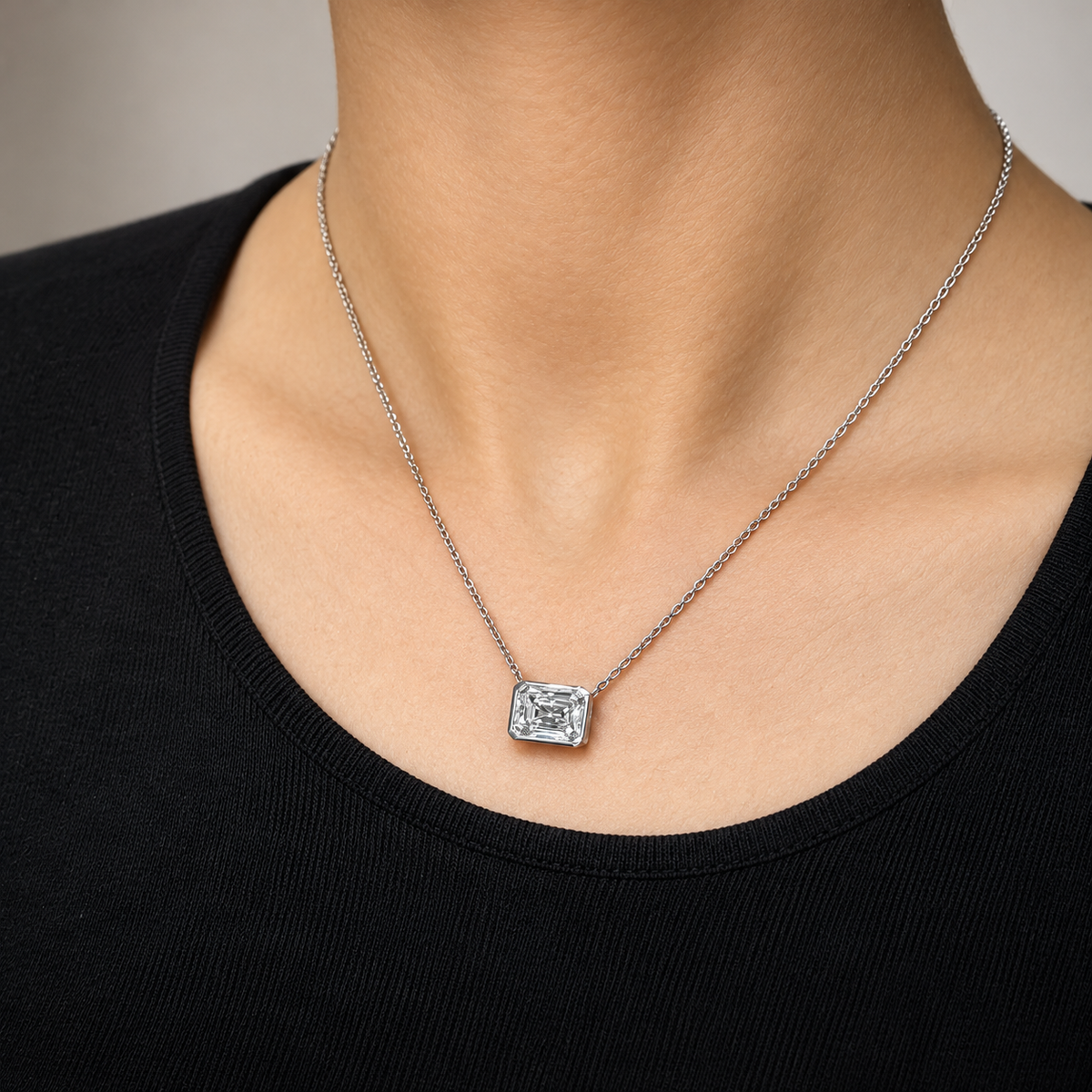 14K White Gold Lab Grown Diamond Pendant Necklace – 2.72ct G/VVS2 DP071 IJJJ