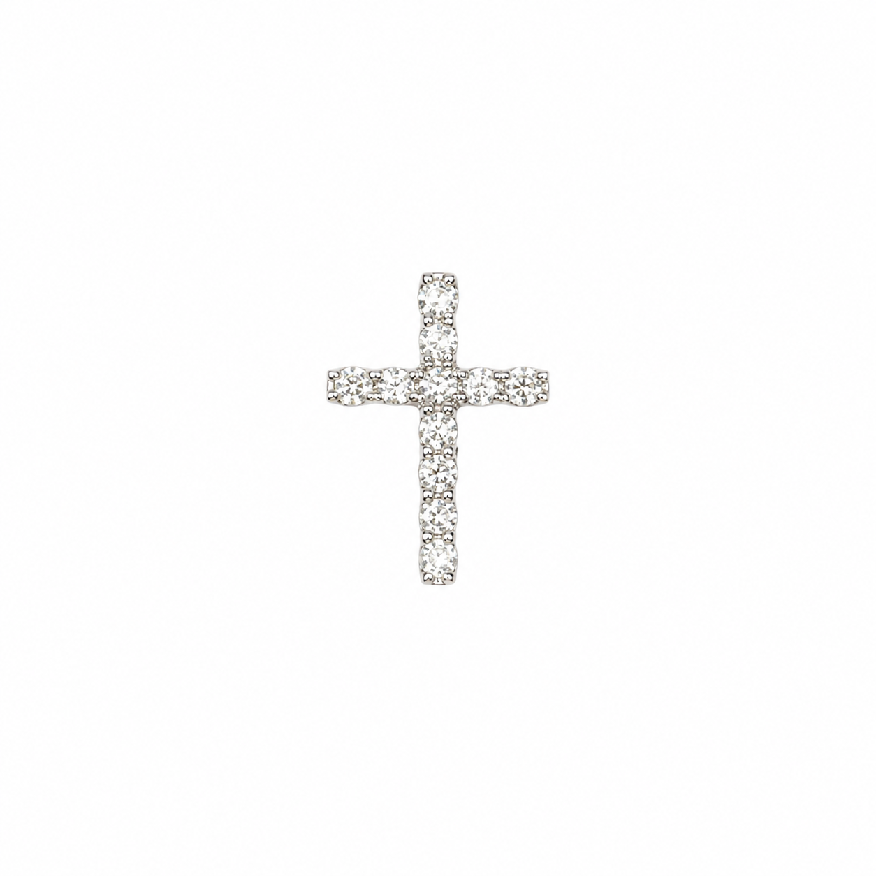 14K White Gold Diamond Cross Pendant – 0.37 CT Diamonds AP20132-001