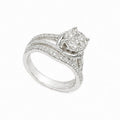 14K White Gold Engagement Ring & Wedding Band Set 0.50CT Diamonds RDER199 STJ