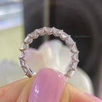 18K White Gold Emerald Cut Diamond Eternity Band – 1.33CT G-H/VS | WB110