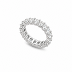 14K White Gold Oval Cut 4.51ct Lab Diamond Eternity Band WB588, IGJJ