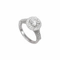 Platinum Round Diamond Halo Ring – 1.93CT Total Diamond Weight RDER184 IAJJ IZJJ
