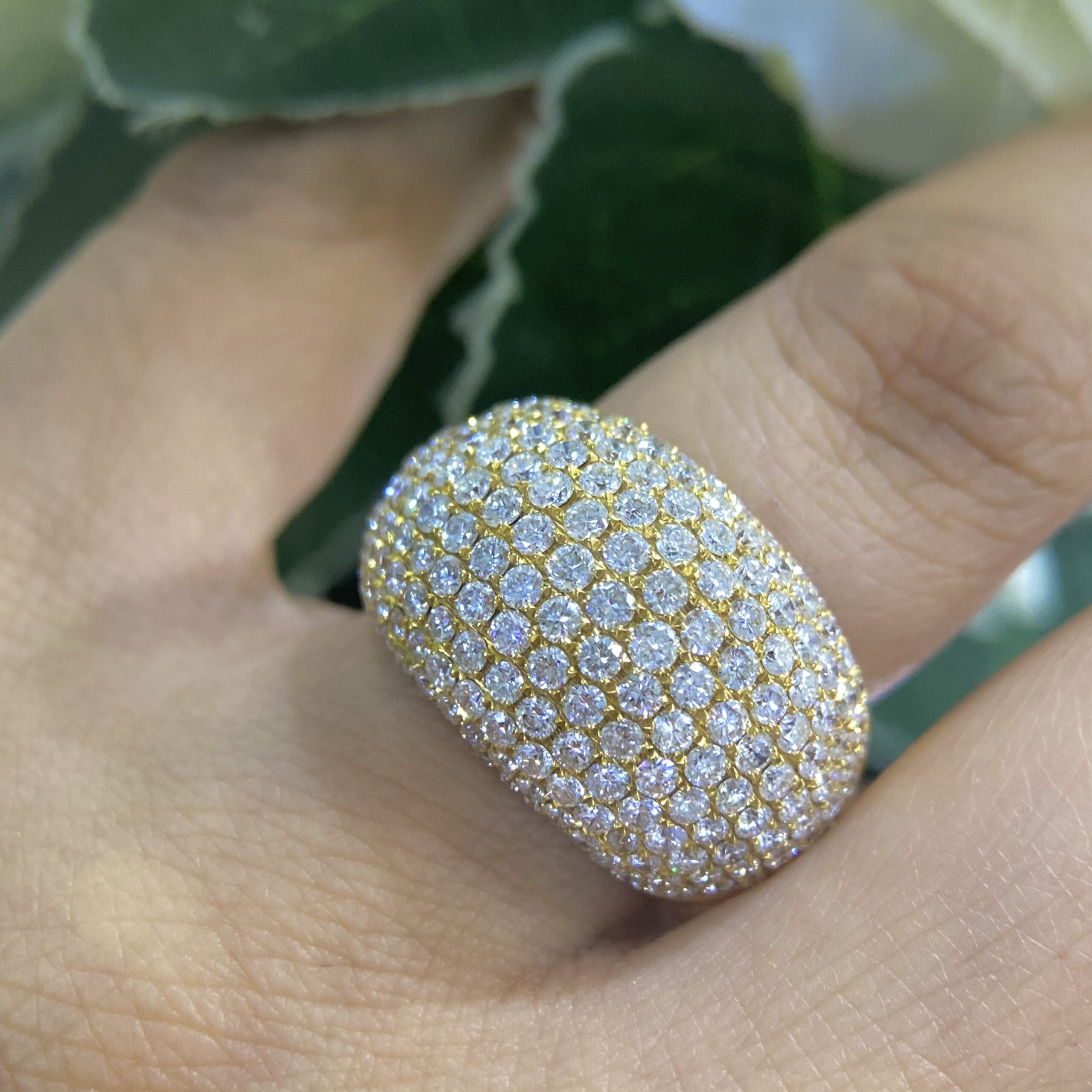 18K Yellow Gold Diamond Ring – 3.43CT SI Clarity | R11499-1