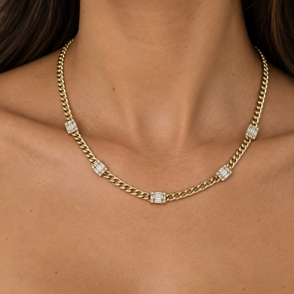14K Yellow Gold Diamond Necklace KVN00197-004