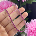 18K White Gold Ruby Necklace 8.91ct round Natural Ruby’s RDN004 ILST