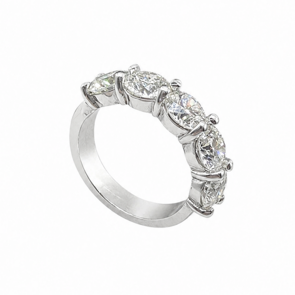 14K White Gold 3.60CT Round Diamond Ring WB604 STJJ