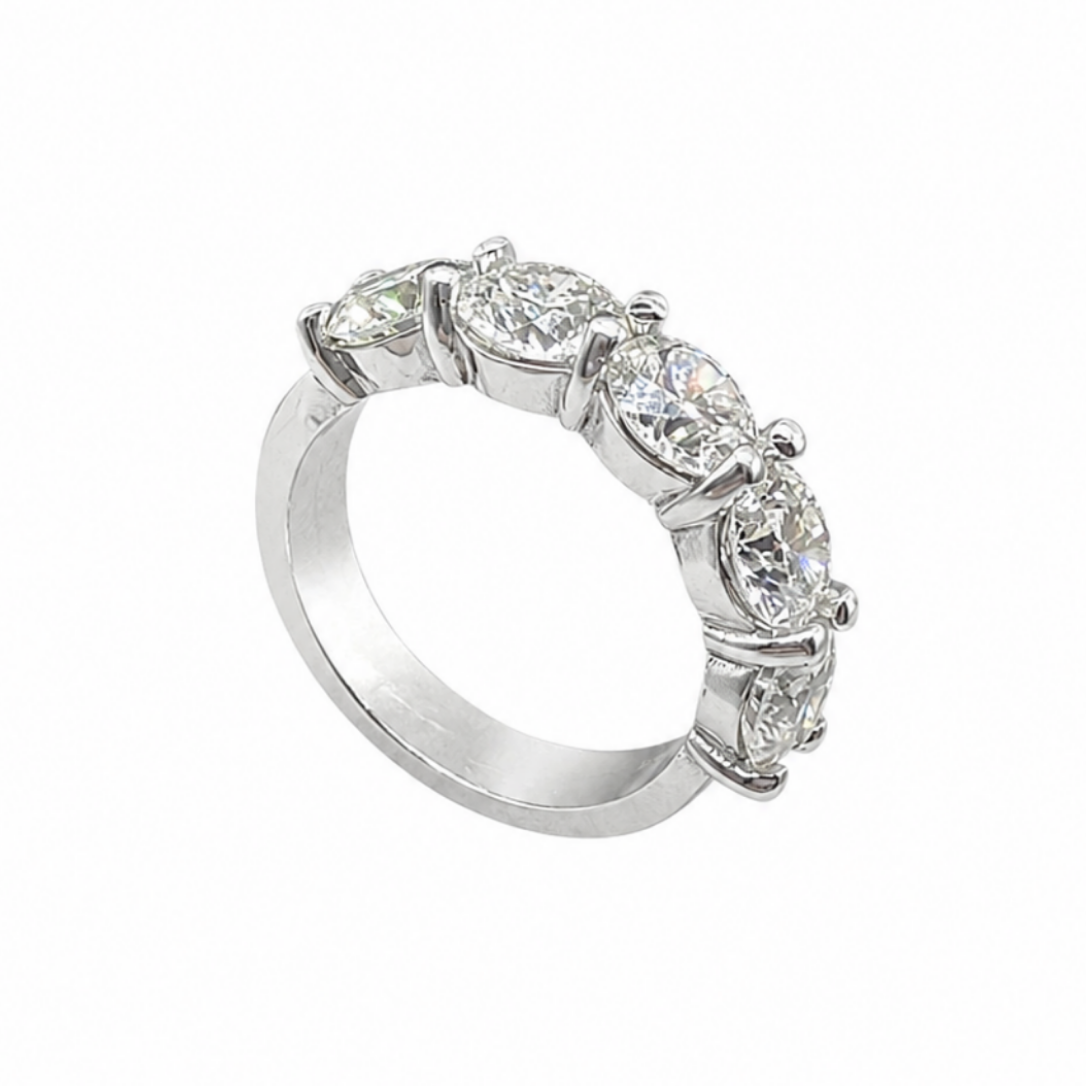 14K White Gold 3.60CT Round Diamond Ring WB604 STJJ