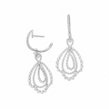 18K White Gold Diamond Drop Earrings – 3.02 CT DIER013 GIJJJ