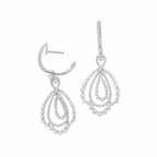 18K White Gold Diamond Drop Earrings – 3.02 CT DIER013 GIJJJ
