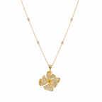 14K Yellow Gold Diamond Pendant Necklace – 1.69CT DN0110 ITJJ