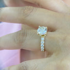 14K Yellow Gold Diamond Ring – 2.01CT Center / 0.70CT Side Diamonds F/SI1 | RDER017