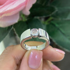 14K White Gold 1.08CT CE Diamond Ring  DR028 GTJJ