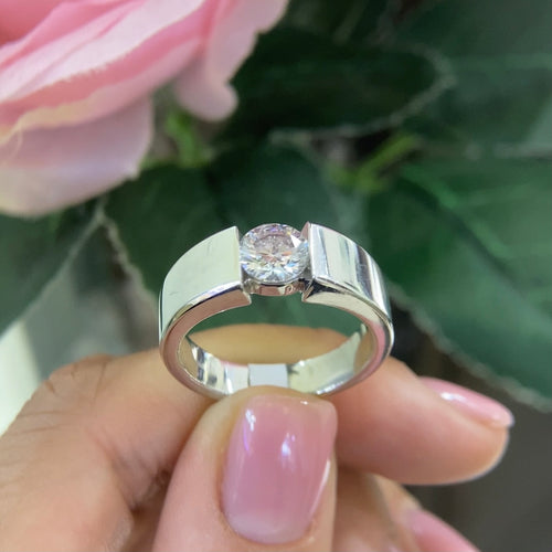 14K White Gold 1.08CT CE Diamond Ring  DR028 GTJJ