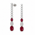 14K White Gold 4.39ct Ruby & 0.99ct Diamond Earrings RUDER01 LTJ
