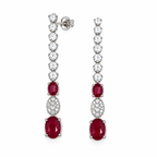 14K White Gold 4.39ct Ruby & 0.99ct Diamond Earrings RUDER01 LTJ