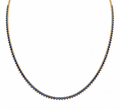 14K Yellow Gold Sapphire Tennis Necklace – 6.79 CT, 16 Inch PJN5293-SA1-004