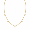 14K Yellow Gold 0.48 CT Diamond Bezel-Set Necklace – 16” Adjustable to 18” KVN00326