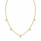 14K Yellow Gold 0.48 CT Diamond Bezel-Set Necklace – 16” Adjustable to 18” KVN00326