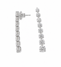 14K White Gold 4.45ct Round Diamond Drop Earrings DIERO162 NTJJ