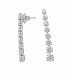 14K White Gold 4.45ct Round Diamond Drop Earrings DIERO162 NTJJ