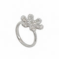 14K White Gold Diamond Floral Ring 0.99CT PJR53531B-032