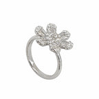 14K White Gold Diamond Floral Ring 0.99CT PJR53531B-032
