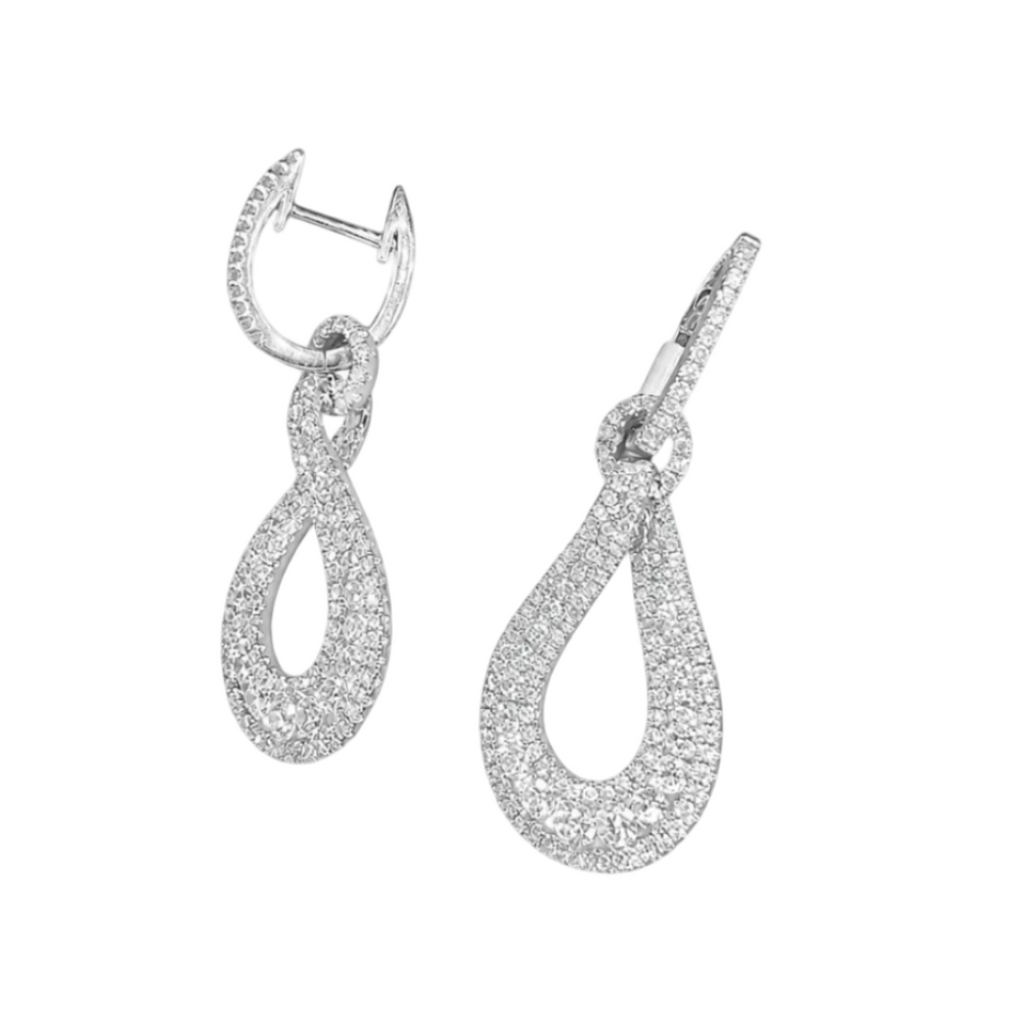18K White Gold Diamond Drop Earrings – 2.26ct DIER0120 GGTJ