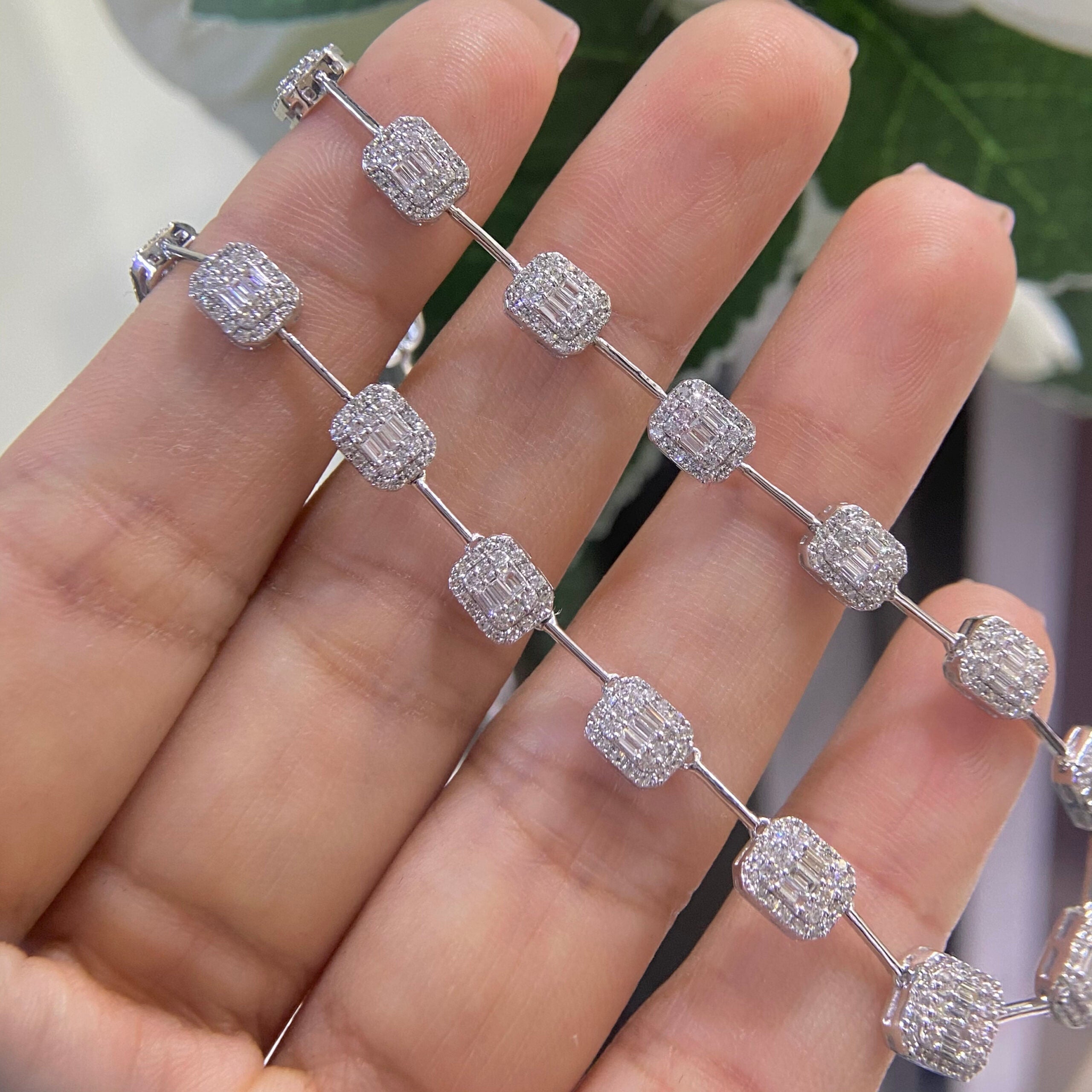 14K White Gold Diamond Necklace – 2.17CT SI Clarity | DCN14070-5