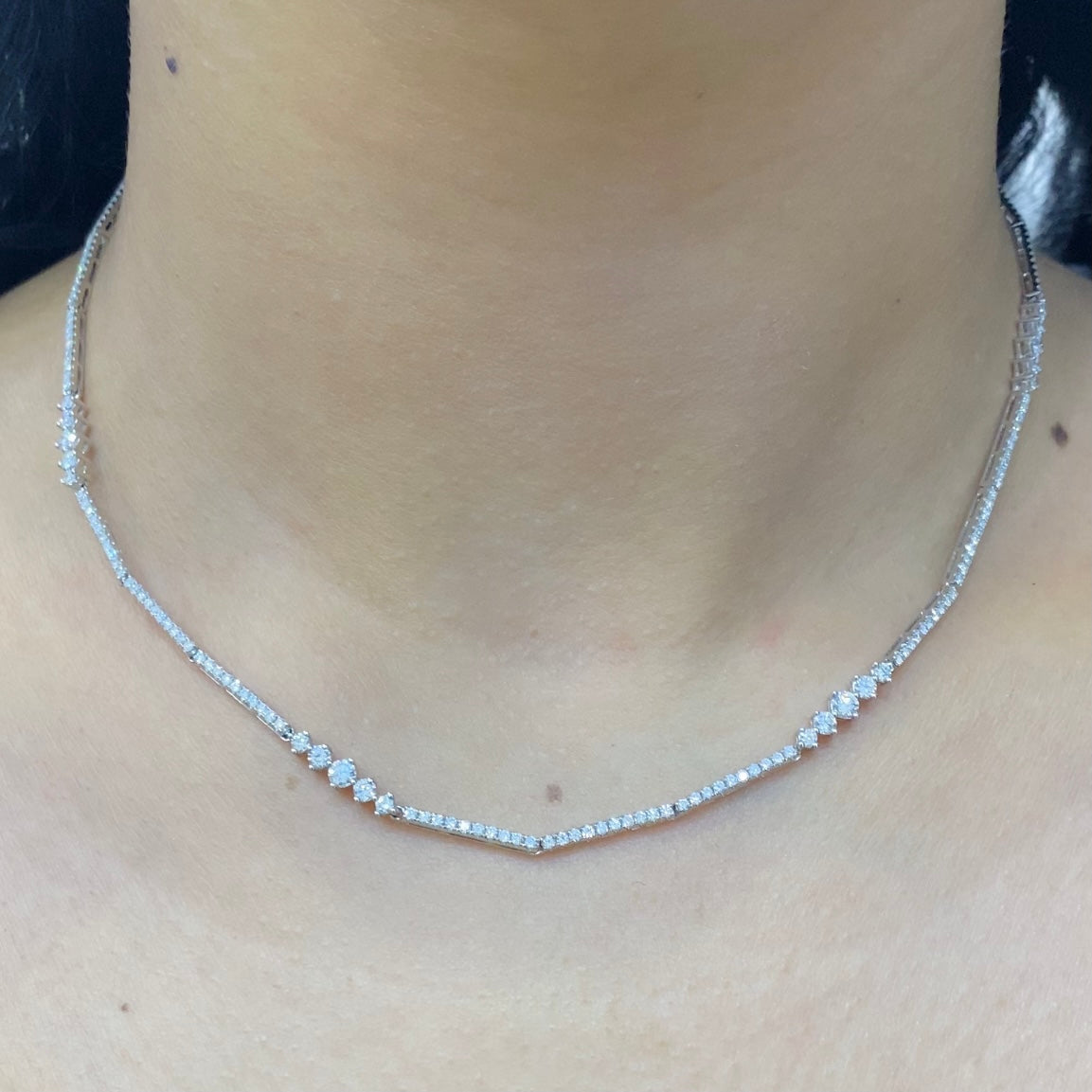 14K White Gold 3.84ct in natural diamonds Necklace PJN536WG GLAJ