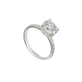 18K White Gold 2.63CT Diamond Engagement Ring with 2.03 CT Round Lab-Grown Diamond RDER026 GJJJ