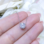 14K White Gold Bezel-Set CE Diamond Pendant – 1.06CT G/SI1 | DP025