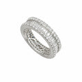 14K White Gold Round & Baguette Diamond Band Ring – 2.58CT WB130 ILGL