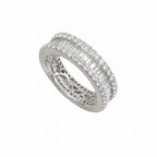 14K White Gold Round & Baguette Diamond Band Ring – 2.58CT WB130 ILGL