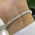 14K White Gold Emerald Cut Diamond Bracelet with 9.40CT Diamonds DB083 TZTJ