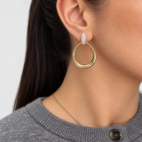 14K Yellow Gold 1.09 Ct Diamond Earrings