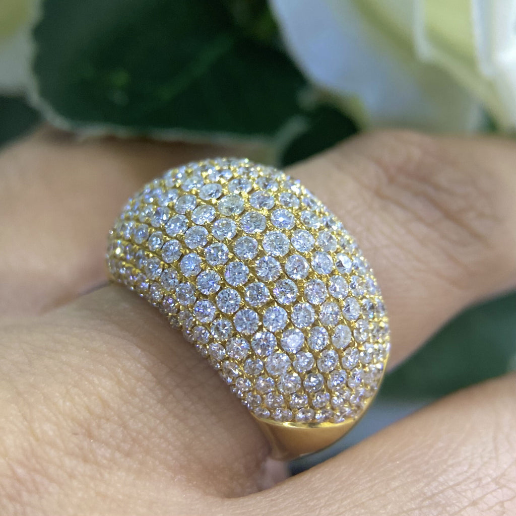 18K Yellow Gold Diamond Ring – 3.43CT SI Clarity | R11499-1
