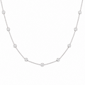 14K White Gold 2.15 CT Diamond By The Yard Necklace – 17” DN014 GNJJ