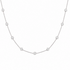14K White Gold 2.15 CT Diamond By The Yard Necklace – 17” DN014 GNJJ