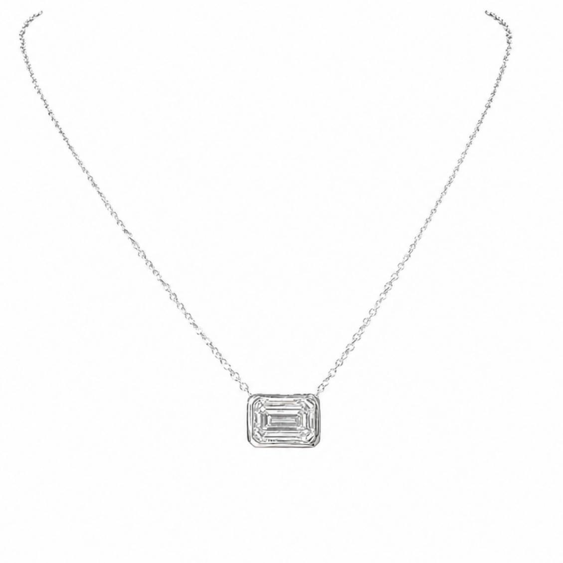 14K White Gold Lab Grown Diamond Necklace – 2.72ct G/VVS2 DP071 IJJJ