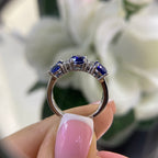 14K White Gold Sapphire & Diamond Ring – 2.94CT Sapphires / 0.24CT Diamonds | SDR014