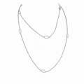 114K White Gold Double-Sided Diamond Station Necklace – 1.90 CT Natural Diamonds | 36 Inch DN0055 GJJJ