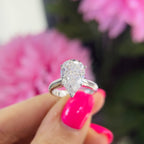 14K White Gold Pear Shape Lab-Grown Diamond Ring – 4.01CT F/VS2 DIER156 ILTJ