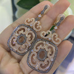 14K Rose Gold 3.36ct Diamonds Earrings DCE9342-2 GIJJ