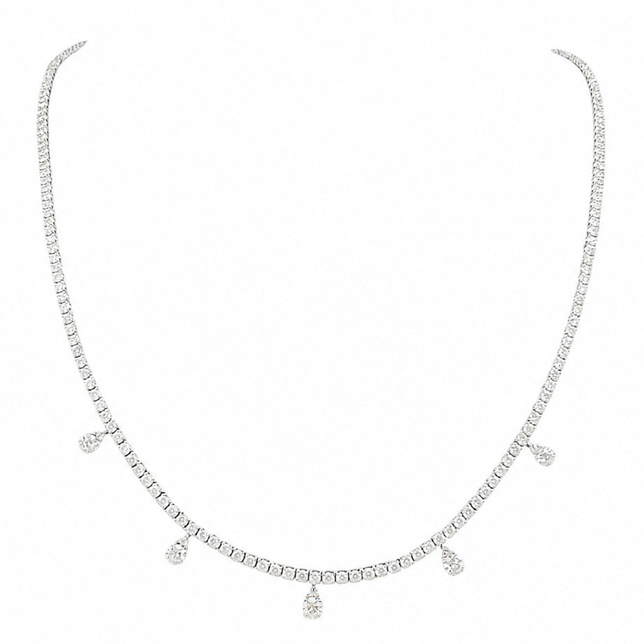 18K White Gold Diamond Necklace – 4.79ct R16832-2