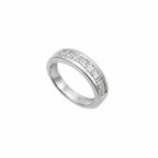 14K White Gold Princess Cut Diamond Band Ring – 1.62CT WB140 IGTJ