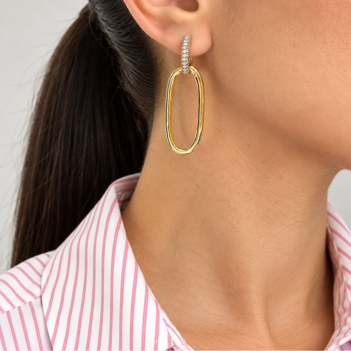 14K Yellow Gold Diamond Earrings – 0.92CT